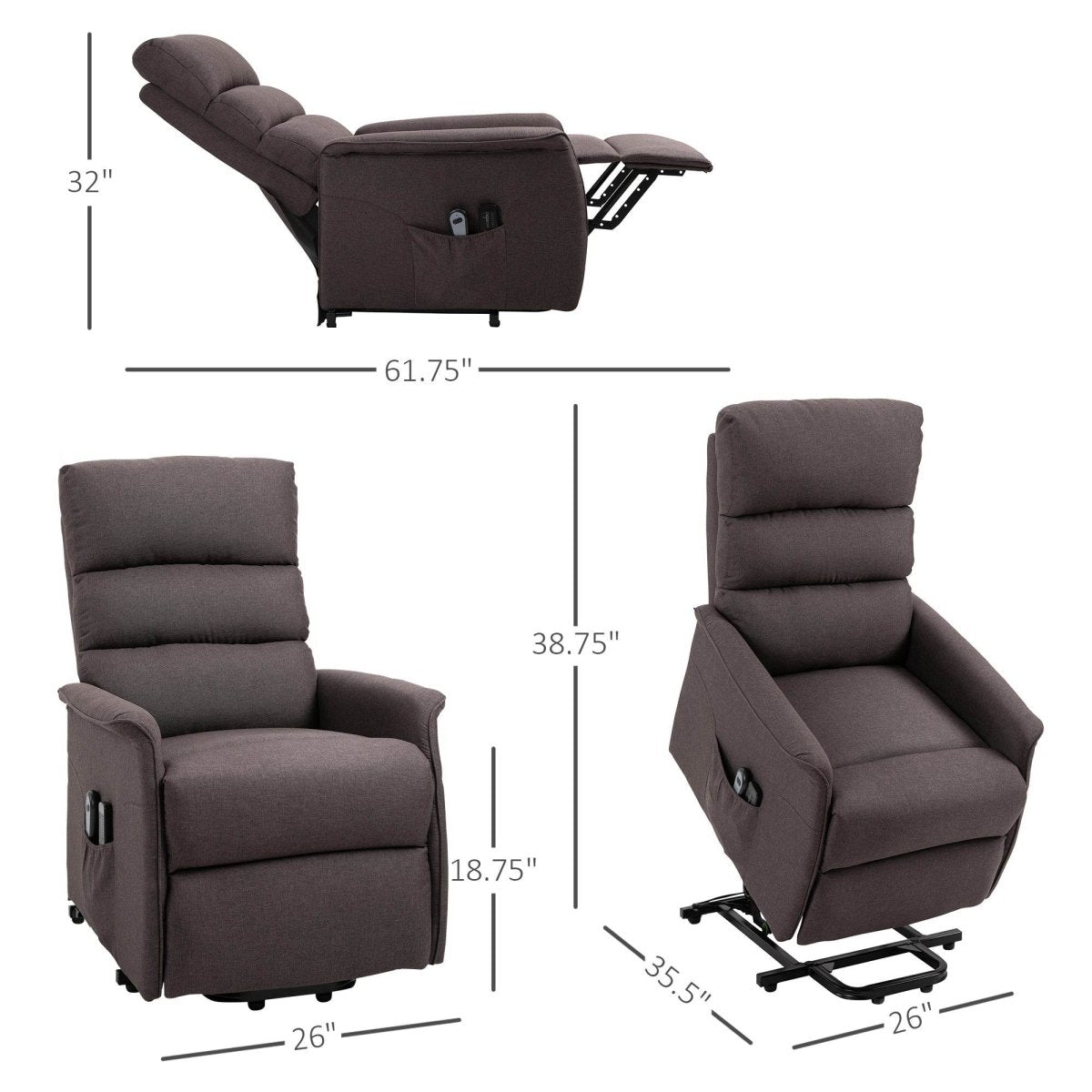 Electric Power Lift Recliner Chair with Remote Control - Sleep Galleria