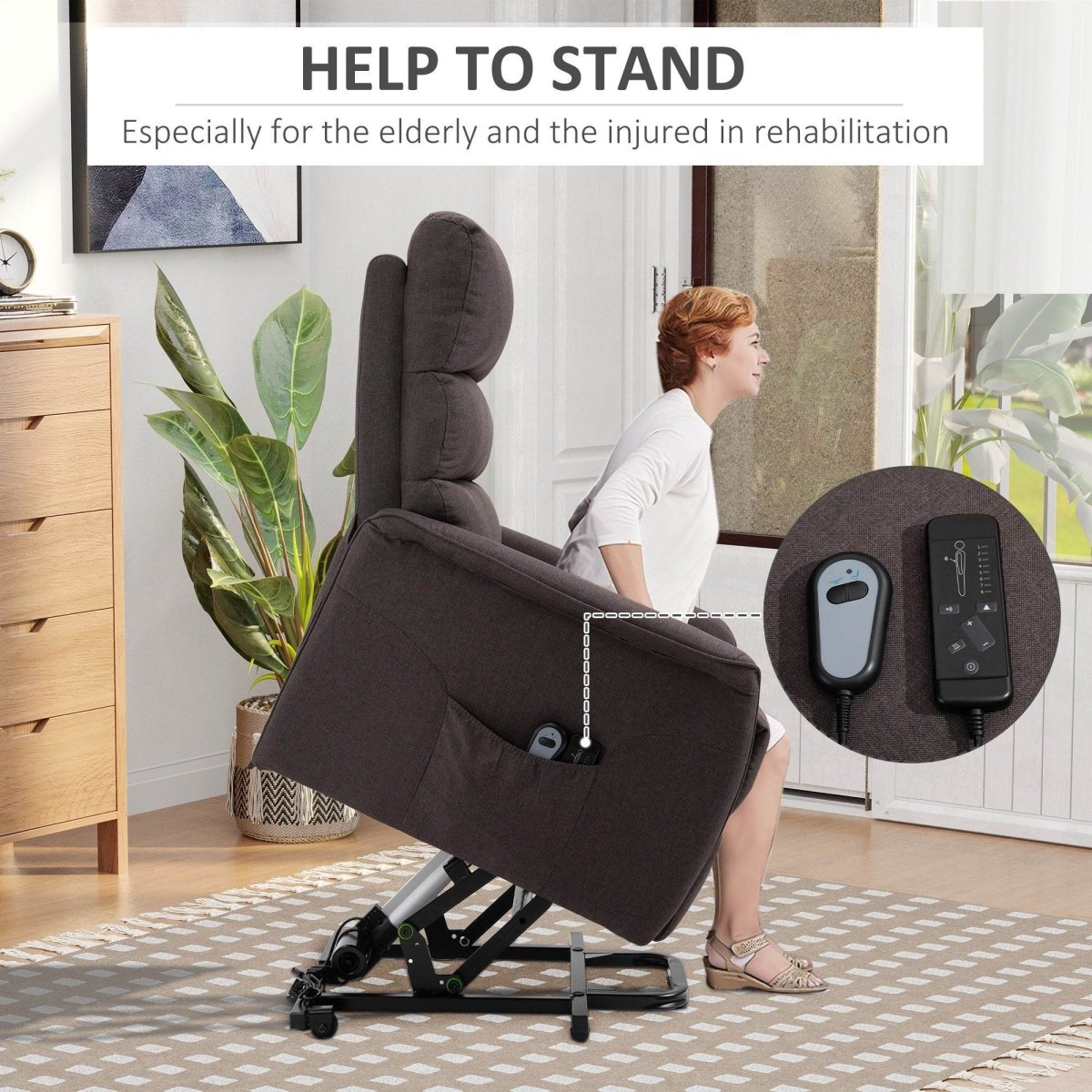 Electric Power Lift Recliner Chair with Remote Control - Sleep Galleria