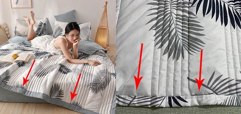 Fashion Skin-friendly Summer Cool Blanket Comfortable Lightweight Air Condition Comforter Machine Washable Quilt for Adults Kid - Sleep Galleria