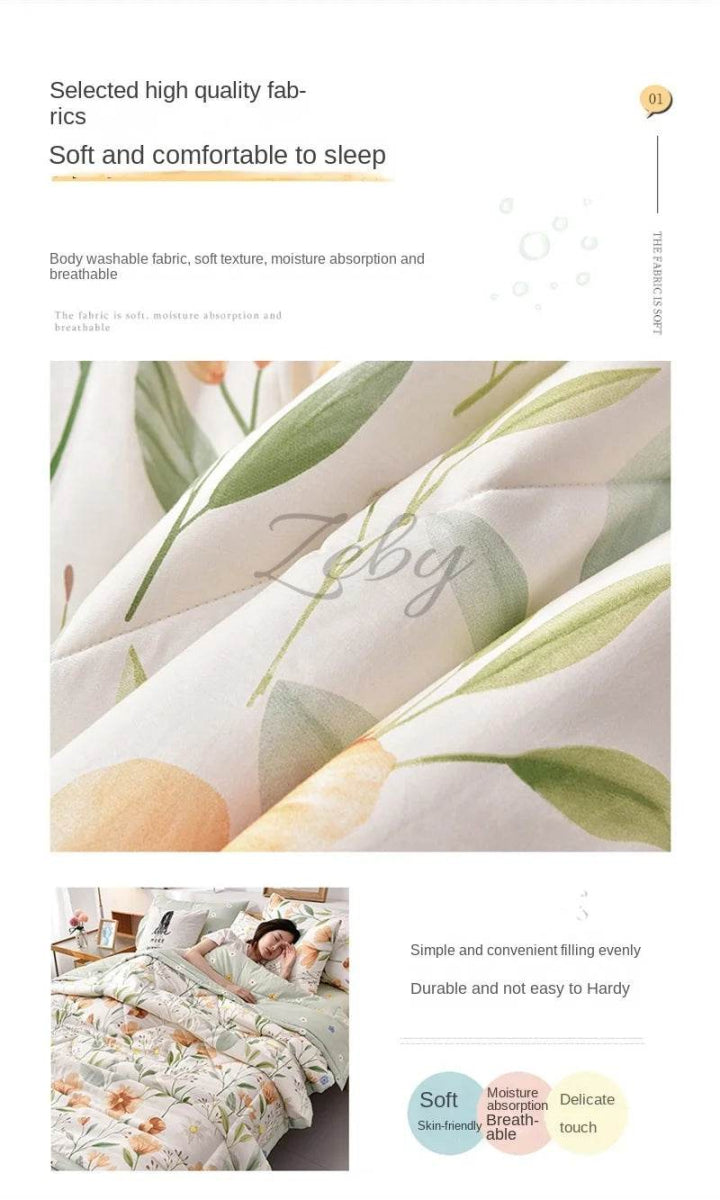 Fashion Skin-friendly Summer Cool Blanket Comfortable Lightweight Air Condition Comforter Machine Washable Quilt for Adults Kid - Sleep Galleria