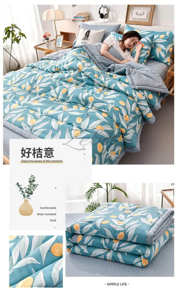 Fashion Skin-friendly Summer Cool Blanket Comfortable Lightweight Air Condition Comforter Machine Washable Quilt for Adults Kid - Sleep Galleria