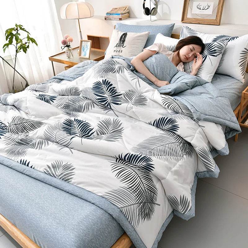 Fashion Skin-friendly Summer Cool Blanket Comfortable Lightweight Air Condition Comforter Machine Washable Quilt for Adults Kid - Sleep Galleria