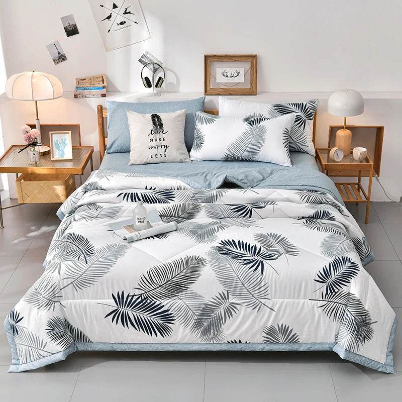 Fashion Skin-friendly Summer Cool Blanket Comfortable Lightweight Air Condition Comforter Machine Washable Quilt for Adults Kid - Sleep Galleria