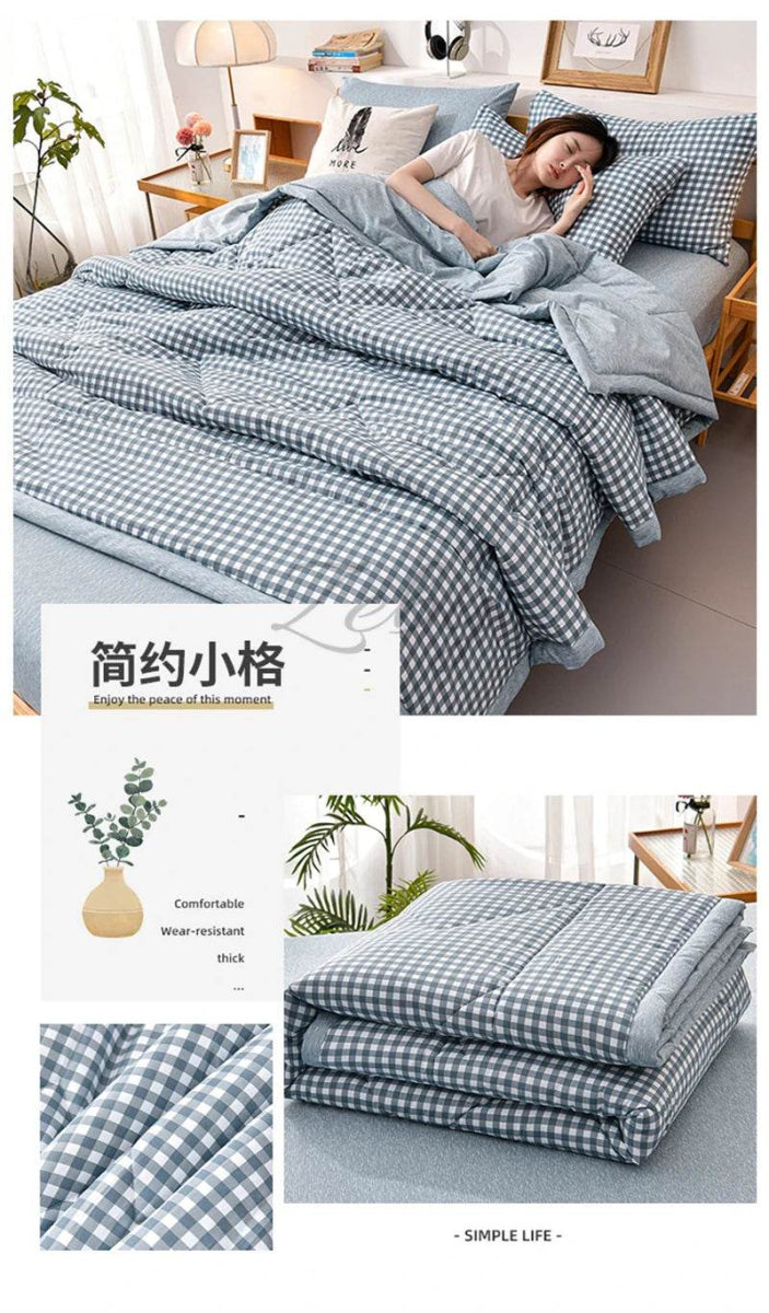 Fashion Skin-friendly Summer Cool Blanket Comfortable Lightweight Air Condition Comforter Machine Washable Quilt for Adults Kid - Sleep Galleria