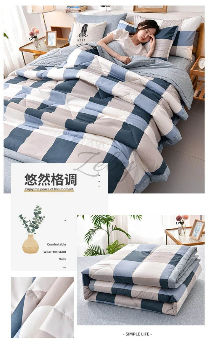 Fashion Skin-friendly Summer Cool Blanket Comfortable Lightweight Air Condition Comforter Machine Washable Quilt for Adults Kid - Sleep Galleria