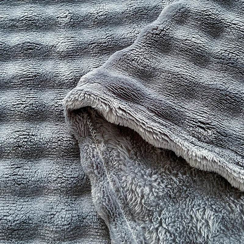 Flannel Fleece Blanket Adult Children Soft Warm Throw Blanket Bed Covers Simple Solid Color Sofa Breathable Bedspreads - Sleep Galleria