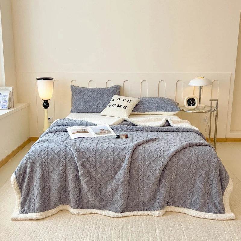 Fleece Blanket Super Soft Cozy Throw Blankek Lightweight Fuzzy Textured Flaneel Blanket Warm Plush Throws for Couch Soft Bed - Sleep Galleria