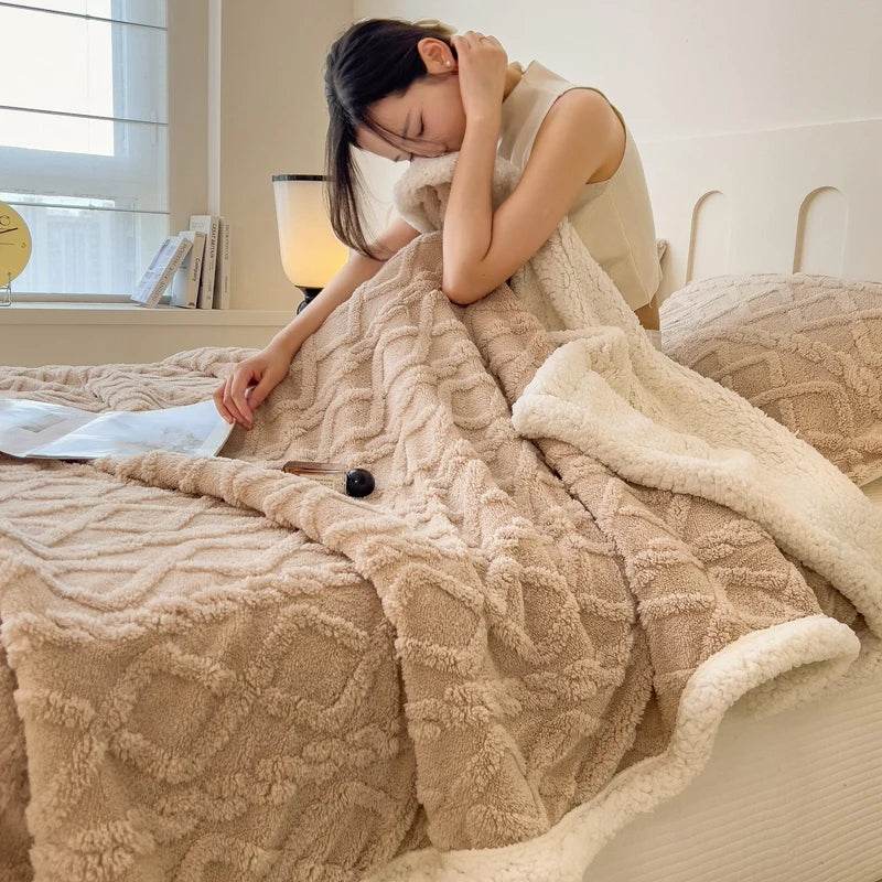 Fleece Blanket Super Soft Cozy Throw Blankek Lightweight Fuzzy Textured Flaneel Blanket Warm Plush Throws for Couch Soft Bed - Sleep Galleria
