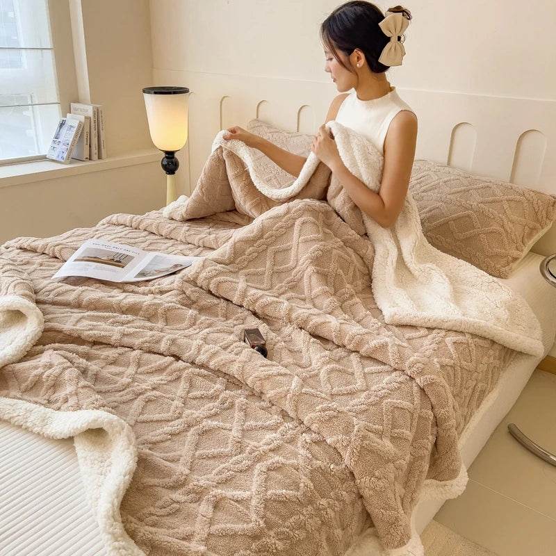 Fleece Blanket Super Soft Cozy Throw Blankek Lightweight Fuzzy Textured Flaneel Blanket Warm Plush Throws for Couch Soft Bed - Sleep Galleria