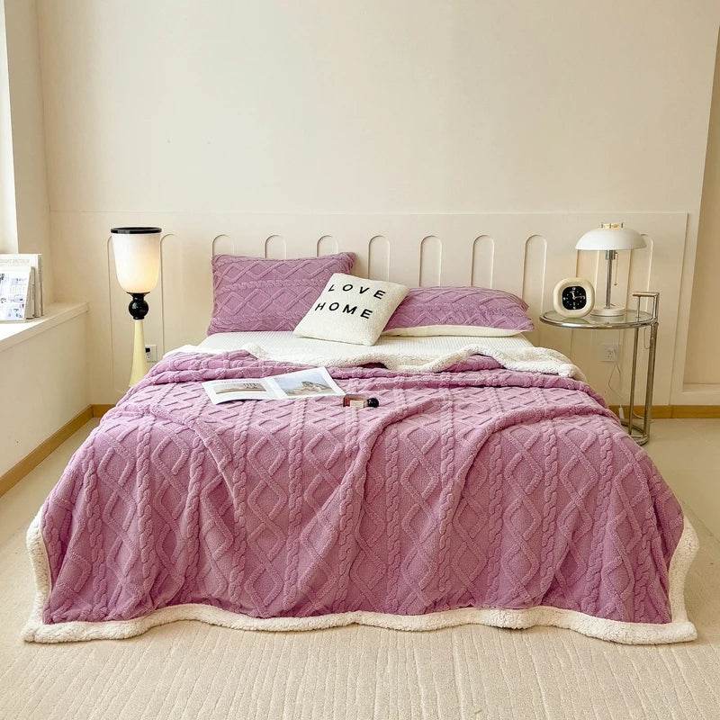 Fleece Blanket Super Soft Cozy Throw Blankek Lightweight Fuzzy Textured Flaneel Blanket Warm Plush Throws for Couch Soft Bed - Sleep Galleria