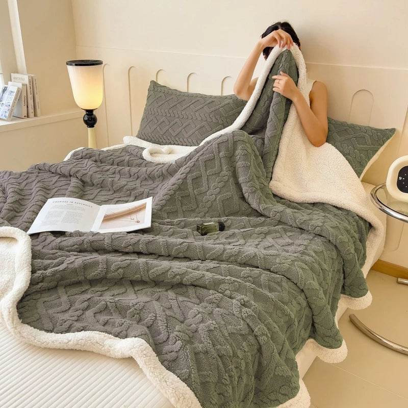 Fleece Blanket Super Soft Cozy Throw Blankek Lightweight Fuzzy Textured Flaneel Blanket Warm Plush Throws for Couch Soft Bed - Sleep Galleria