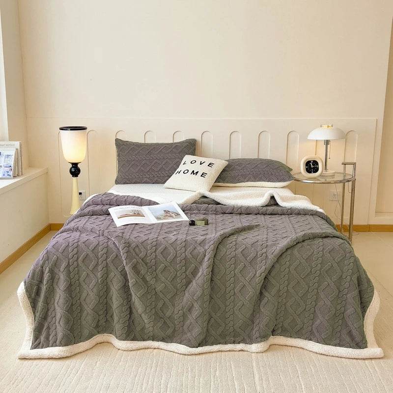 Fleece Blanket Super Soft Cozy Throw Blankek Lightweight Fuzzy Textured Flaneel Blanket Warm Plush Throws for Couch Soft Bed - Sleep Galleria