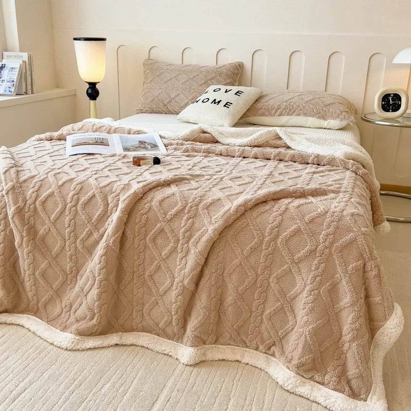 Fleece Blanket Super Soft Cozy Throw Blankek Lightweight Fuzzy Textured Flaneel Blanket Warm Plush Throws for Couch Soft Bed - Sleep Galleria