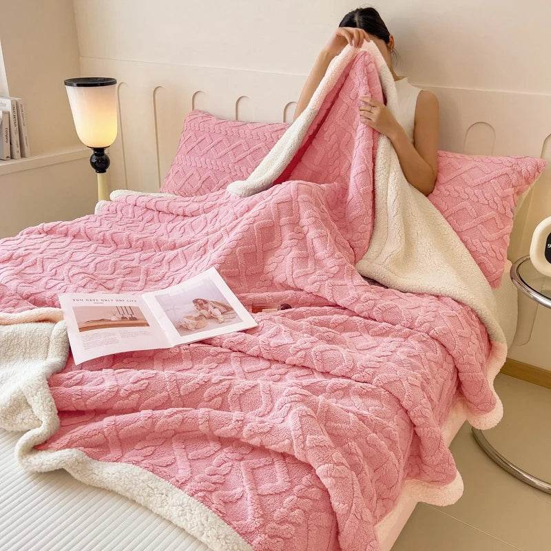 Fleece Blanket Super Soft Cozy Throw Blankek Lightweight Fuzzy Textured Flaneel Blanket Warm Plush Throws for Couch Soft Bed - Sleep Galleria