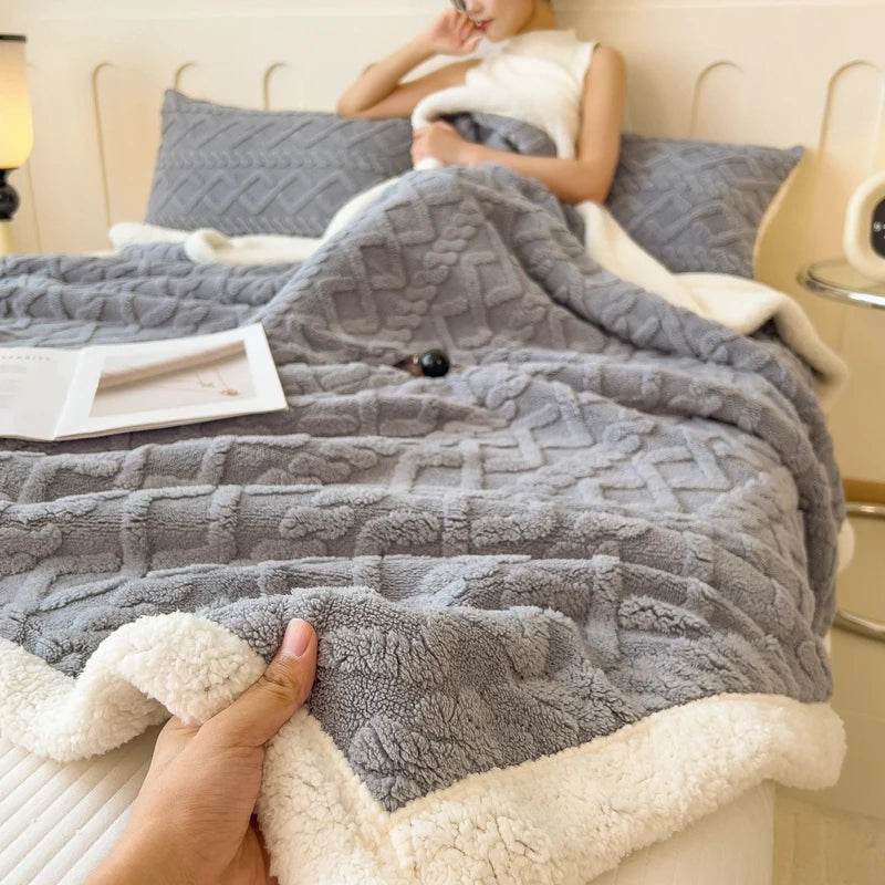 Fleece Blanket Super Soft Cozy Throw Blankek Lightweight Fuzzy Textured Flaneel Blanket Warm Plush Throws for Couch Soft Bed - Sleep Galleria