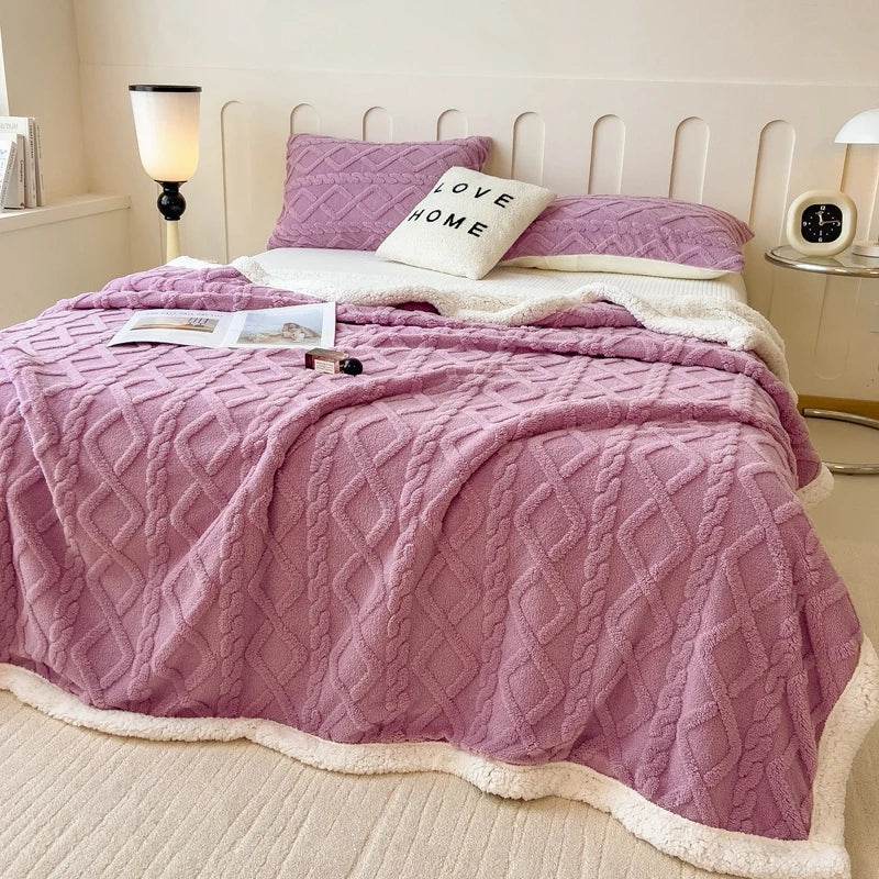 Fleece Blanket Super Soft Cozy Throw Blankek Lightweight Fuzzy Textured Flaneel Blanket Warm Plush Throws for Couch Soft Bed - Sleep Galleria
