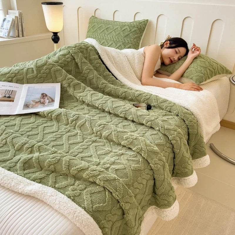 Fleece Blanket Super Soft Cozy Throw Blankek Lightweight Fuzzy Textured Flaneel Blanket Warm Plush Throws for Couch Soft Bed - Sleep Galleria