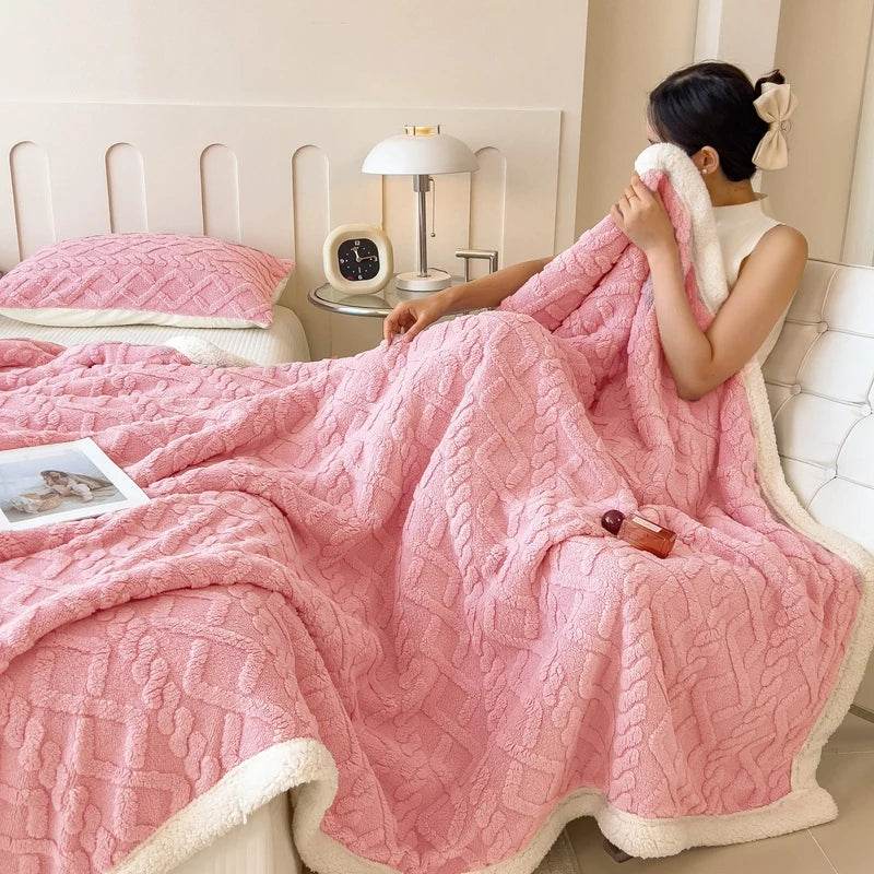 Fleece Blanket Super Soft Cozy Throw Blankek Lightweight Fuzzy Textured Flaneel Blanket Warm Plush Throws for Couch Soft Bed - Sleep Galleria