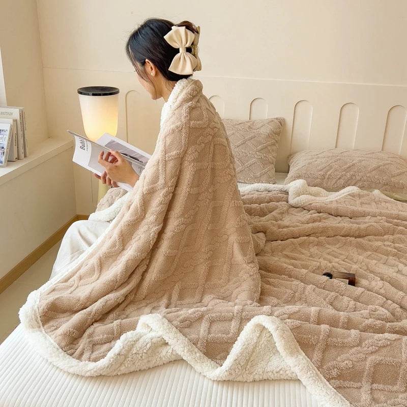 Fleece Blanket Super Soft Cozy Throw Blankek Lightweight Fuzzy Textured Flaneel Blanket Warm Plush Throws for Couch Soft Bed - Sleep Galleria
