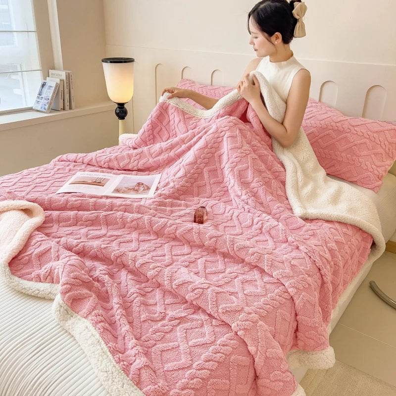 Fleece Blanket Super Soft Cozy Throw Blankek Lightweight Fuzzy Textured Flaneel Blanket Warm Plush Throws for Couch Soft Bed - Sleep Galleria