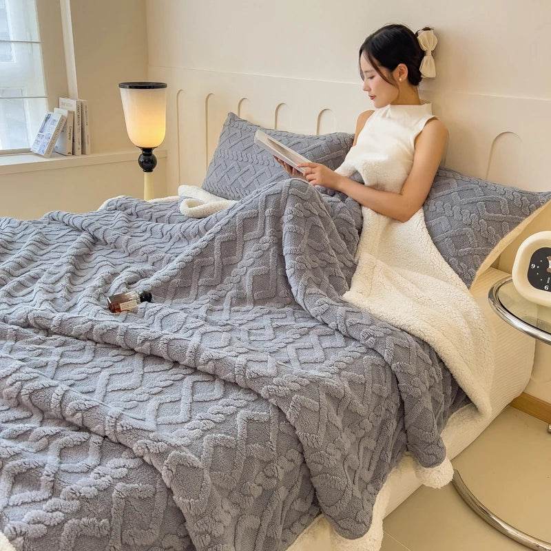 Fleece Blanket Super Soft Cozy Throw Blankek Lightweight Fuzzy Textured Flaneel Blanket Warm Plush Throws for Couch Soft Bed - Sleep Galleria