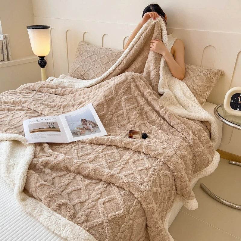 Fleece Blanket Super Soft Cozy Throw Blankek Lightweight Fuzzy Textured Flaneel Blanket Warm Plush Throws for Couch Soft Bed - Sleep Galleria