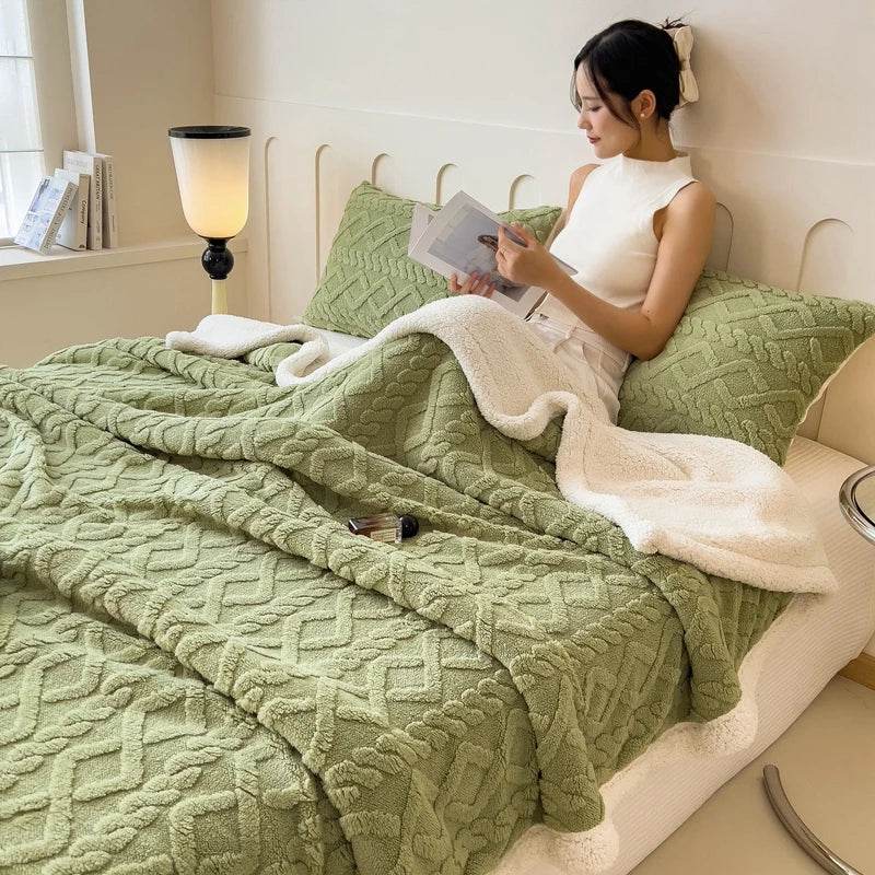 Fleece Blanket Super Soft Cozy Throw Blankek Lightweight Fuzzy Textured Flaneel Blanket Warm Plush Throws for Couch Soft Bed - Sleep Galleria