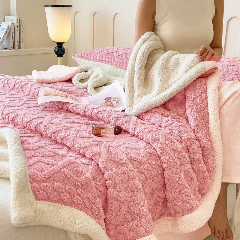 Fleece Blanket Super Soft Cozy Throw Blankek Lightweight Fuzzy Textured Flaneel Blanket Warm Plush Throws for Couch Soft Bed - Sleep Galleria