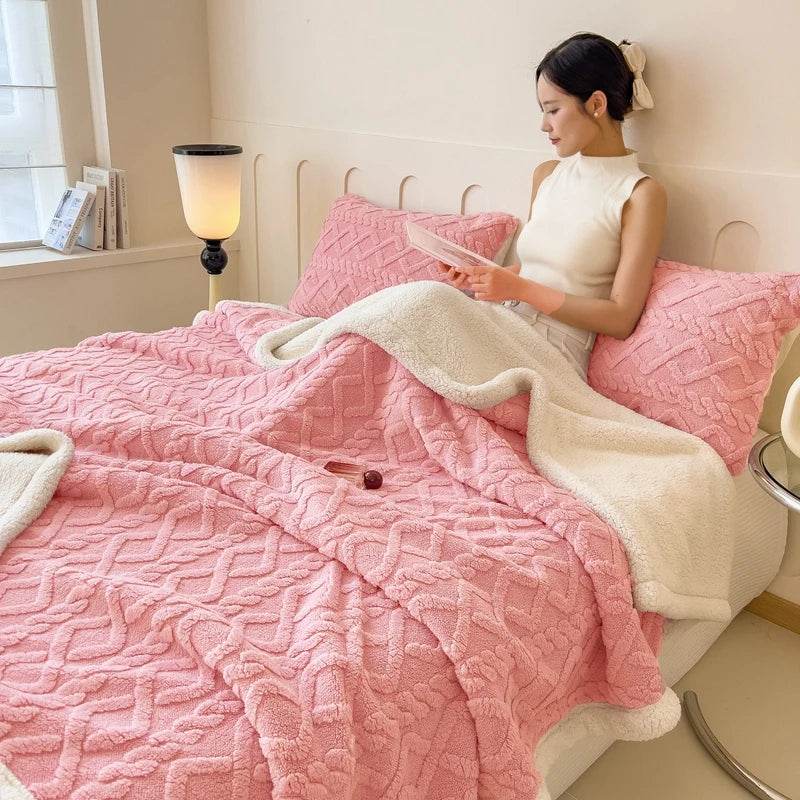 Fleece Blanket Super Soft Cozy Throw Blankek Lightweight Fuzzy Textured Flaneel Blanket Warm Plush Throws for Couch Soft Bed - Sleep Galleria