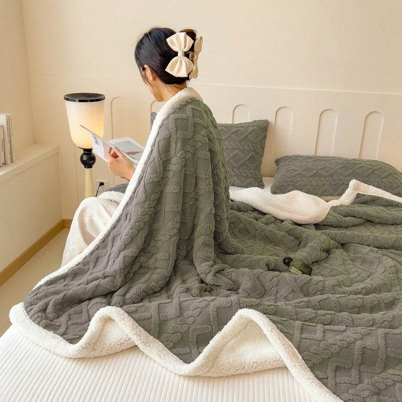 Fleece Blanket Super Soft Cozy Throw Blankek Lightweight Fuzzy Textured Flaneel Blanket Warm Plush Throws for Couch Soft Bed - Sleep Galleria