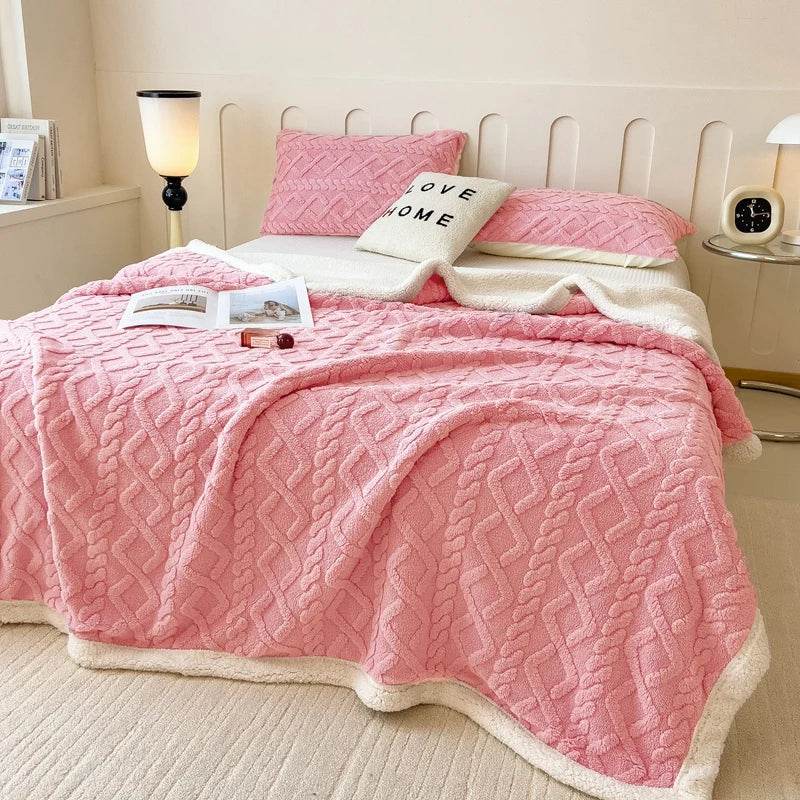 Fleece Blanket Super Soft Cozy Throw Blankek Lightweight Fuzzy Textured Flaneel Blanket Warm Plush Throws for Couch Soft Bed - Sleep Galleria