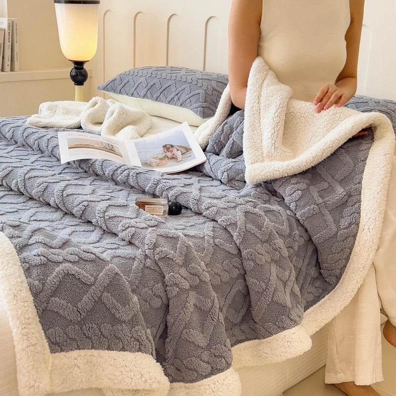 Fleece Blanket Super Soft Cozy Throw Blankek Lightweight Fuzzy Textured Flaneel Blanket Warm Plush Throws for Couch Soft Bed - Sleep Galleria