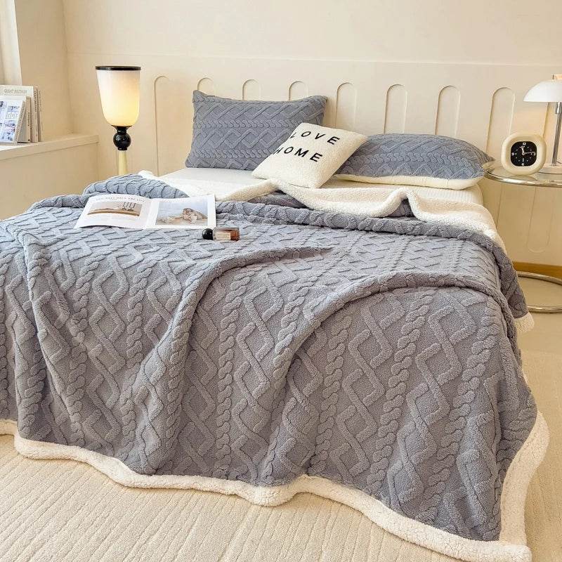 Fleece Blanket Super Soft Cozy Throw Blankek Lightweight Fuzzy Textured Flaneel Blanket Warm Plush Throws for Couch Soft Bed - Sleep Galleria