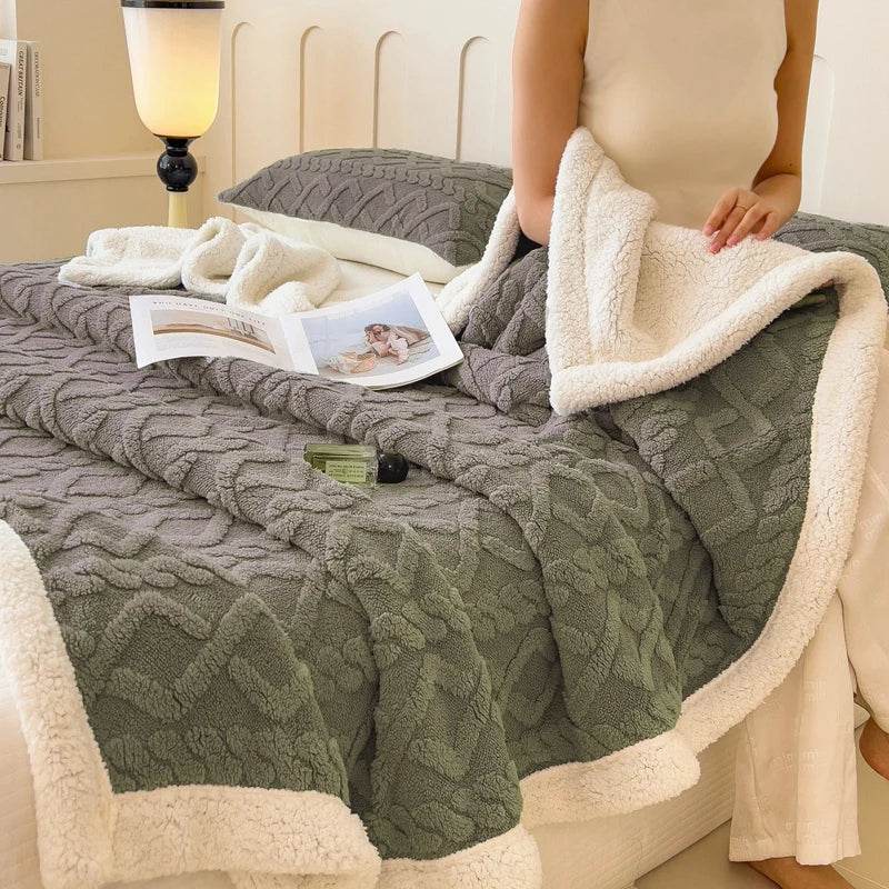 Fleece Blanket Super Soft Cozy Throw Blankek Lightweight Fuzzy Textured Flaneel Blanket Warm Plush Throws for Couch Soft Bed - Sleep Galleria