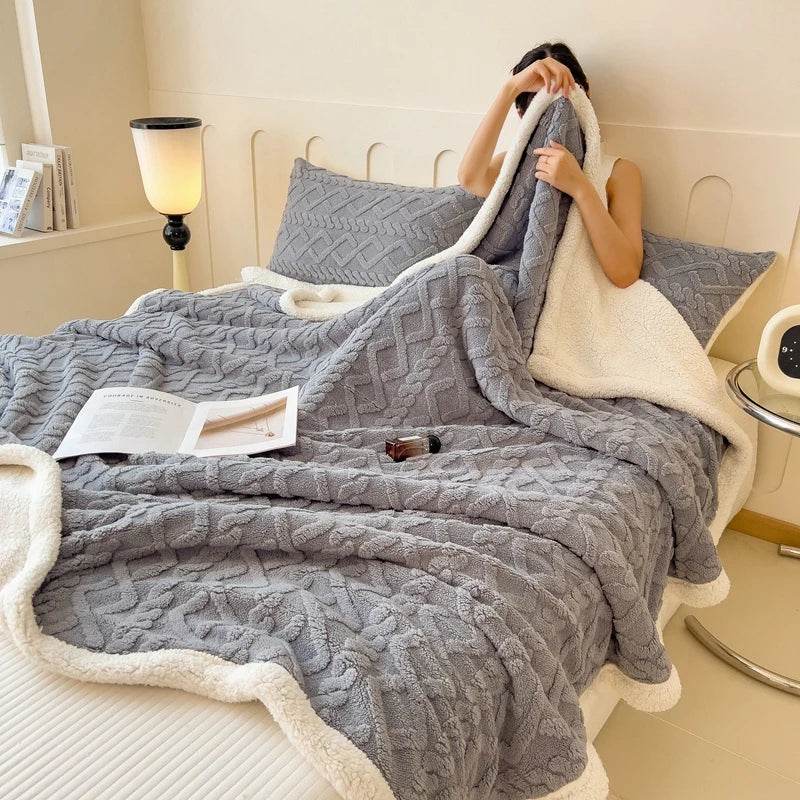 Fleece Blanket Super Soft Cozy Throw Blankek Lightweight Fuzzy Textured Flaneel Blanket Warm Plush Throws for Couch Soft Bed - Sleep Galleria