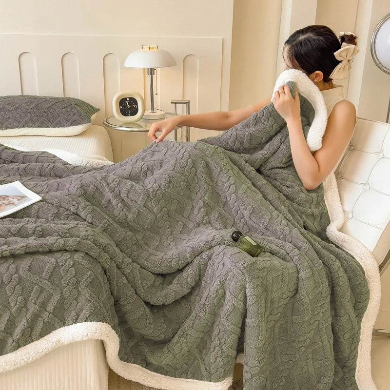 Fleece Blanket Super Soft Cozy Throw Blankek Lightweight Fuzzy Textured Flaneel Blanket Warm Plush Throws for Couch Soft Bed - Sleep Galleria