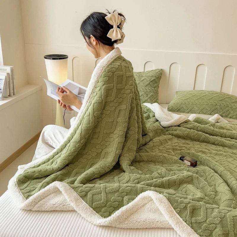 Fleece Blanket Super Soft Cozy Throw Blankek Lightweight Fuzzy Textured Flaneel Blanket Warm Plush Throws for Couch Soft Bed - Sleep Galleria