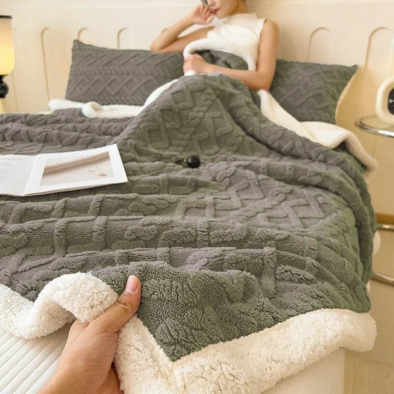 Fleece Blanket Super Soft Cozy Throw Blankek Lightweight Fuzzy Textured Flaneel Blanket Warm Plush Throws for Couch Soft Bed - Sleep Galleria