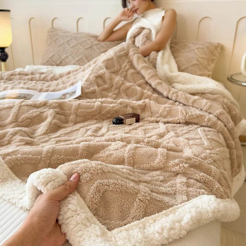 Fleece Blanket Super Soft Cozy Throw Blankek Lightweight Fuzzy Textured Flaneel Blanket Warm Plush Throws for Couch Soft Bed - Sleep Galleria