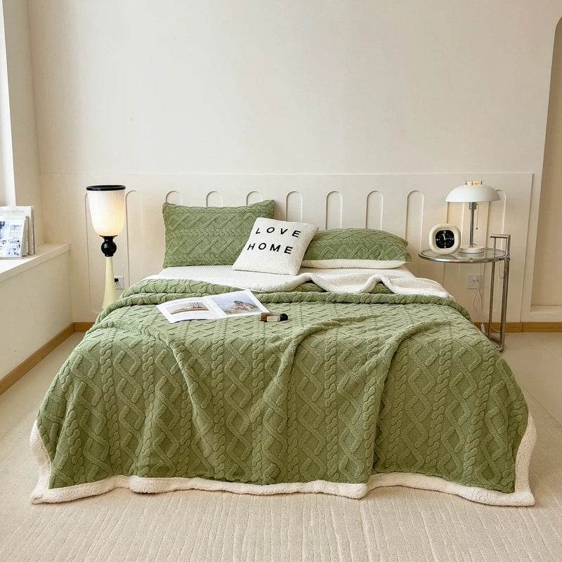 Fleece Blanket Super Soft Cozy Throw Blankek Lightweight Fuzzy Textured Flaneel Blanket Warm Plush Throws for Couch Soft Bed - Sleep Galleria