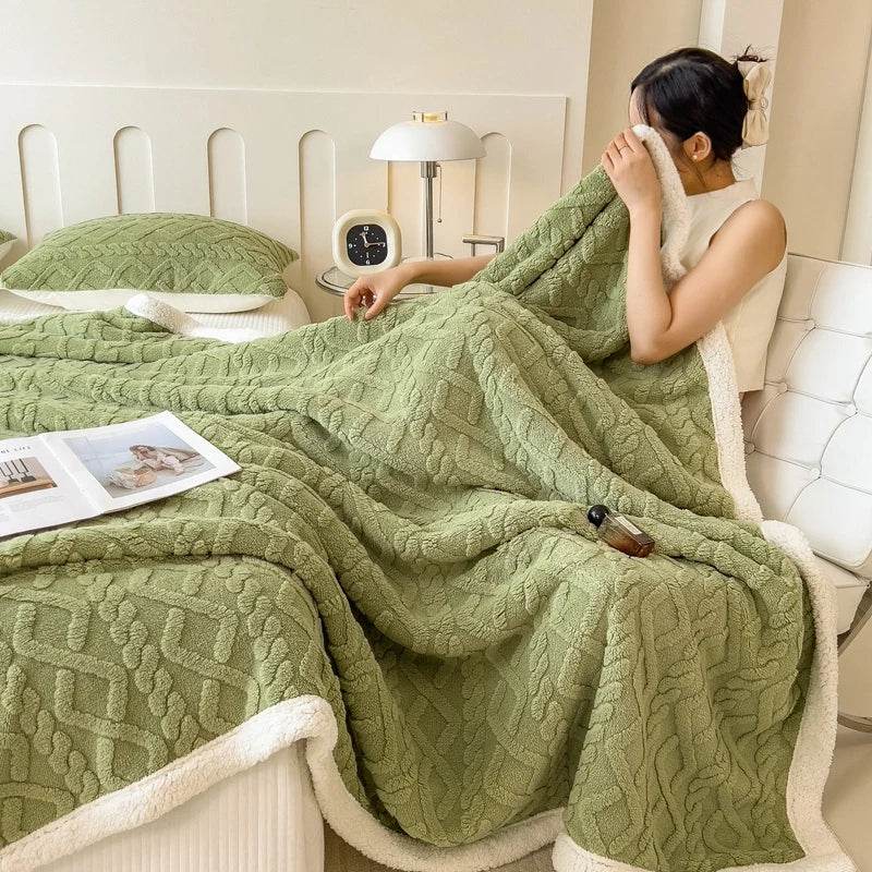 Fleece Blanket Super Soft Cozy Throw Blankek Lightweight Fuzzy Textured Flaneel Blanket Warm Plush Throws for Couch Soft Bed - Sleep Galleria