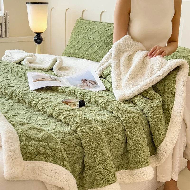 Fleece Blanket Super Soft Cozy Throw Blankek Lightweight Fuzzy Textured Flaneel Blanket Warm Plush Throws for Couch Soft Bed - Sleep Galleria