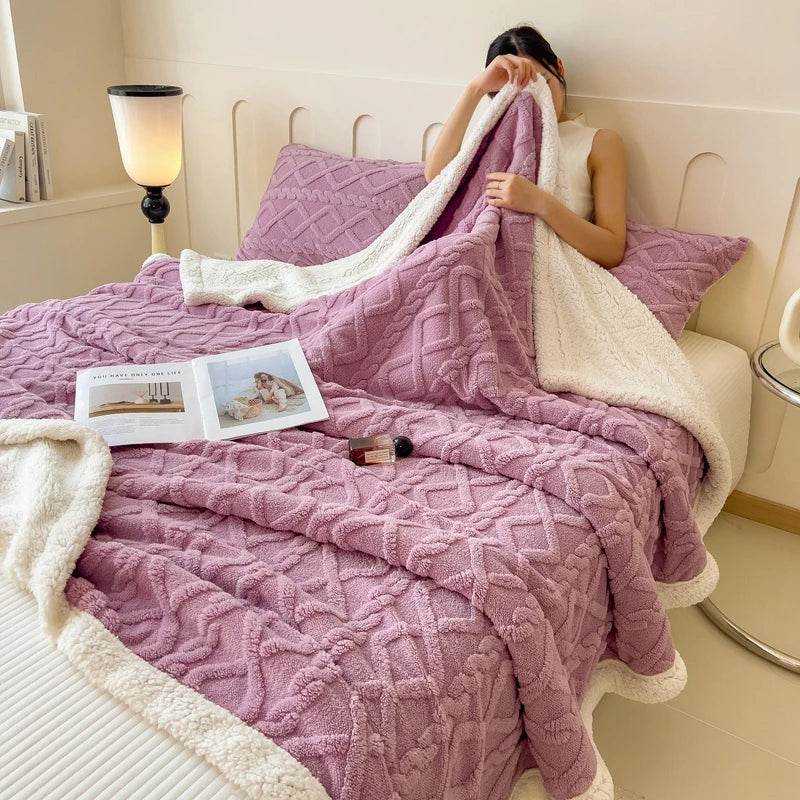 Fleece Blanket Super Soft Cozy Throw Blankek Lightweight Fuzzy Textured Flaneel Blanket Warm Plush Throws for Couch Soft Bed - Sleep Galleria
