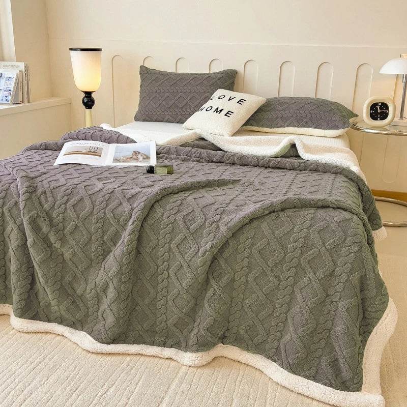 Fleece Blanket Super Soft Cozy Throw Blankek Lightweight Fuzzy Textured Flaneel Blanket Warm Plush Throws for Couch Soft Bed - Sleep Galleria