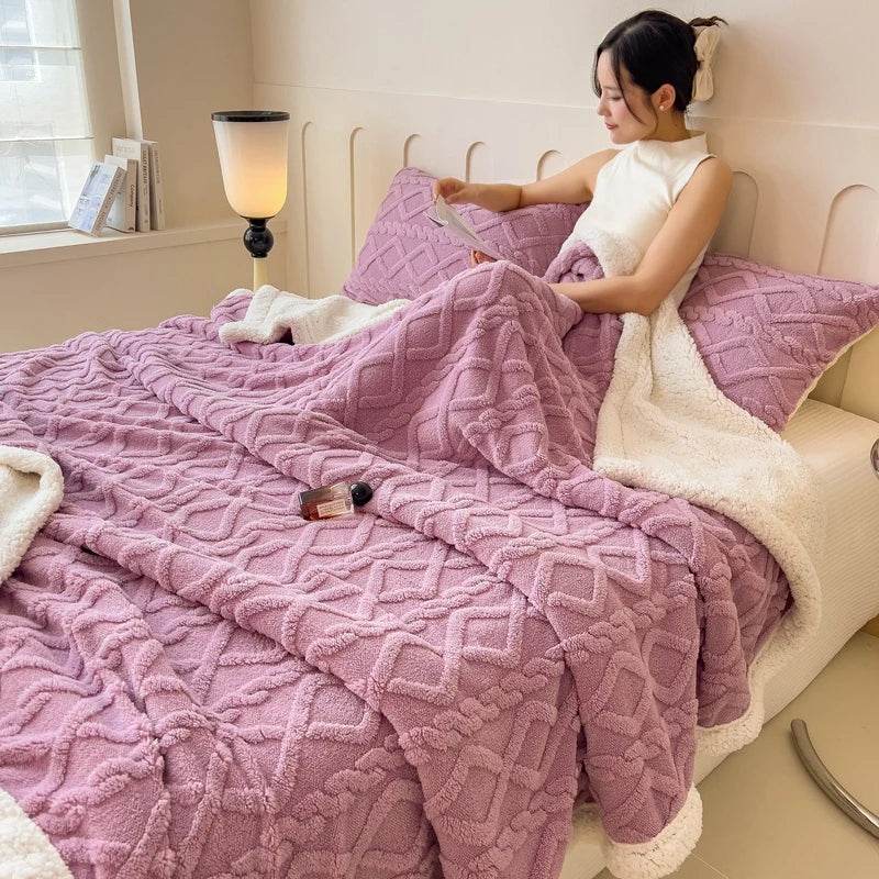 Fleece Blanket Super Soft Cozy Throw Blankek Lightweight Fuzzy Textured Flaneel Blanket Warm Plush Throws for Couch Soft Bed - Sleep Galleria