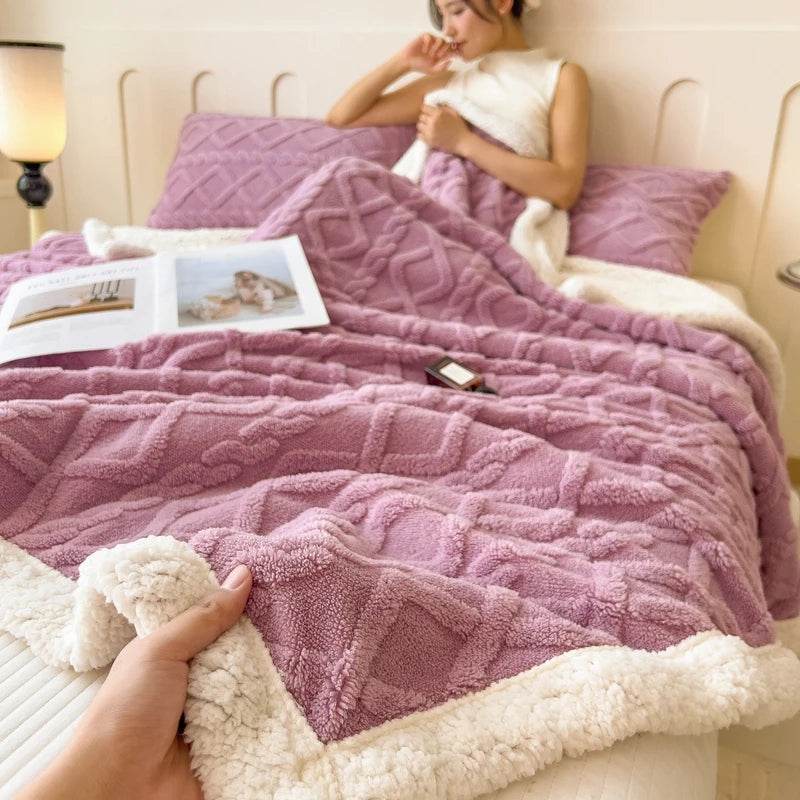 Fleece Blanket Super Soft Cozy Throw Blankek Lightweight Fuzzy Textured Flaneel Blanket Warm Plush Throws for Couch Soft Bed - Sleep Galleria