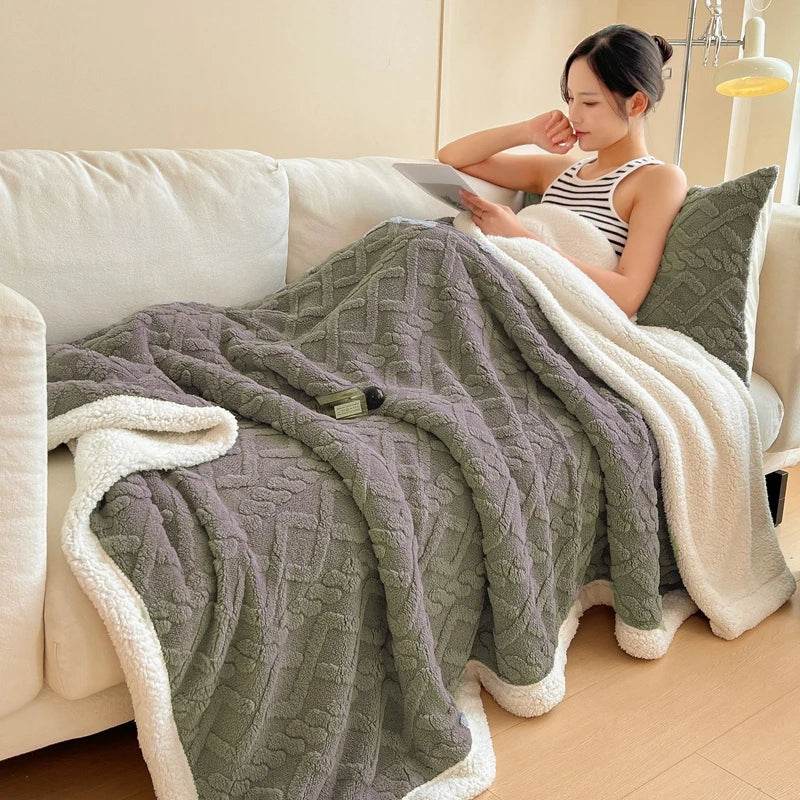 Fleece Blanket Super Soft Cozy Throw Blankek Lightweight Fuzzy Textured Flaneel Blanket Warm Plush Throws for Couch Soft Bed - Sleep Galleria