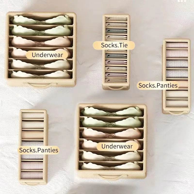 Foldable Underwear Organizer Cabinets Drawer Underwear Storage Box Hard Bra Socks Organizer Closet Clothes Storage Organizers - Sleep Galleria