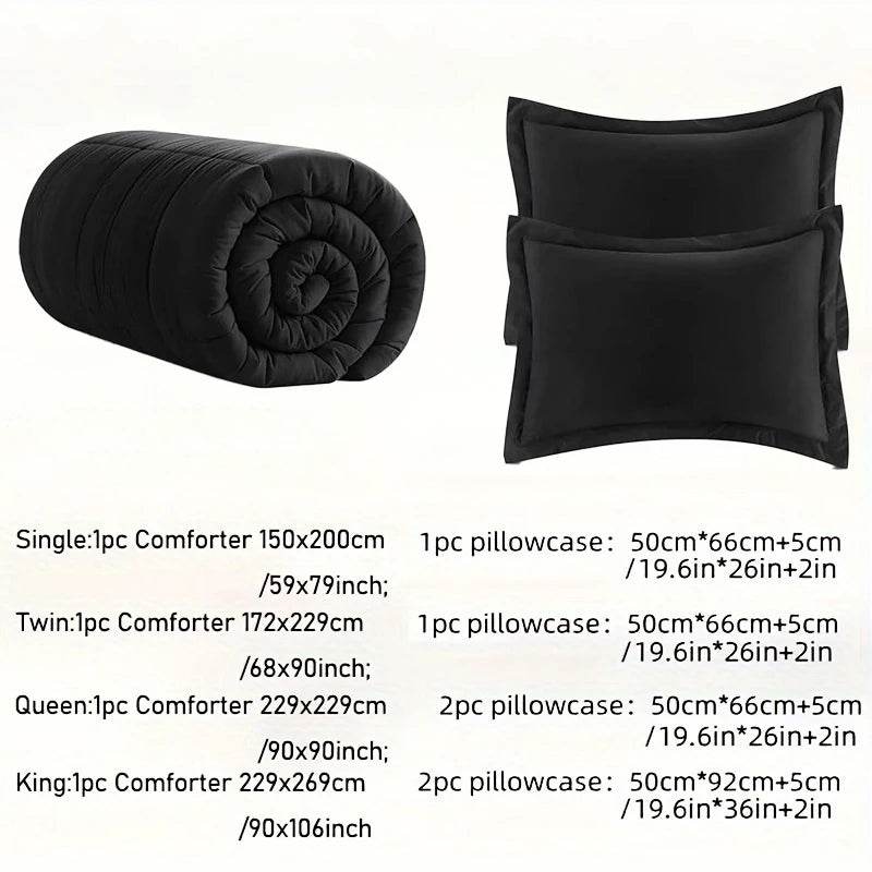 Full Size Bed Comforter Set Soft Breathable All Seasons Bedding with 2/3 pcs,1 Comforter And 1/2 Pillow Shams Machine Washable - Sleep Galleria