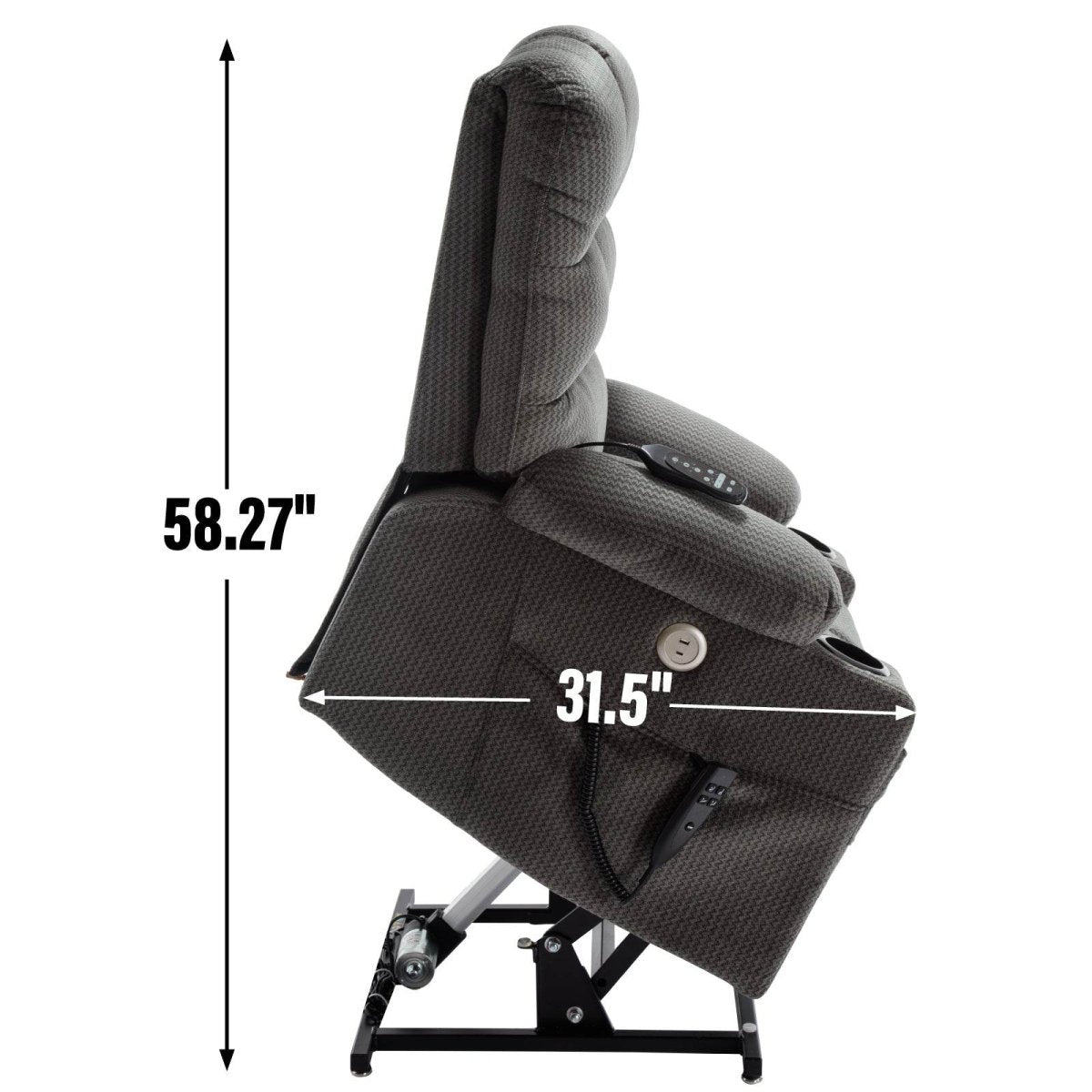Grey Dual Motor Infinite Position Up to 350 LBS - Sleep Galleria